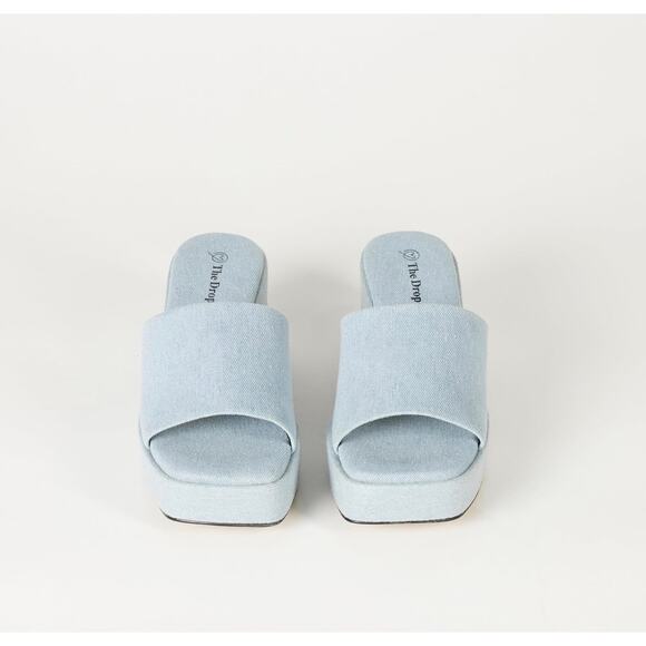 The Drop Women's Denim Bertina Platform - Picture 2 of 5